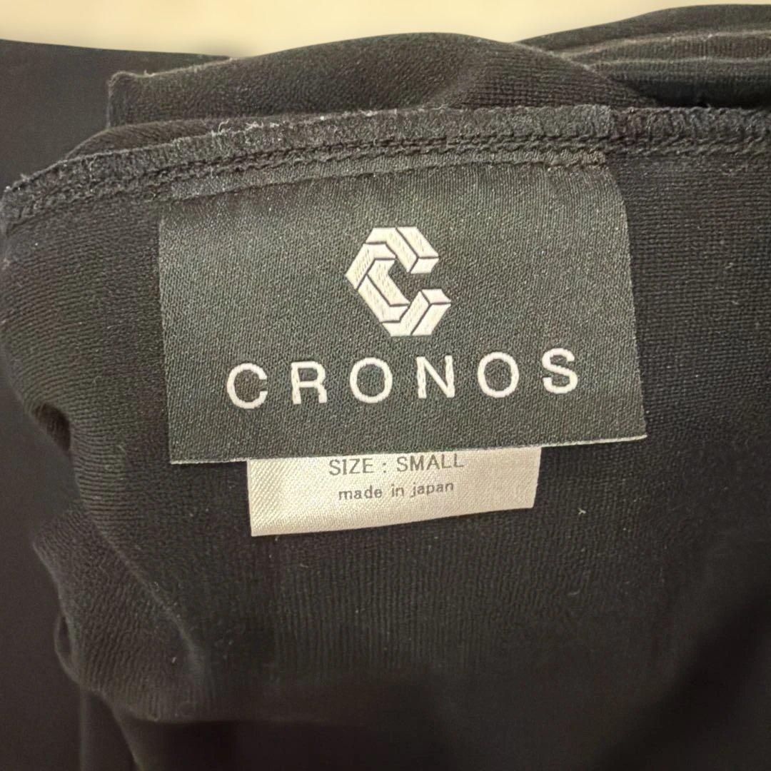 CRONOS スリムフィットパンツ　ブラック