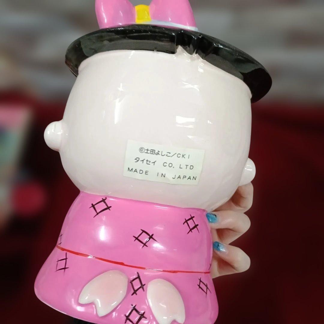 ★　昭和レトロ 当時物 つる姫じゃ～っ 陶器製 特大 貯金箱 箱付　置物 人形