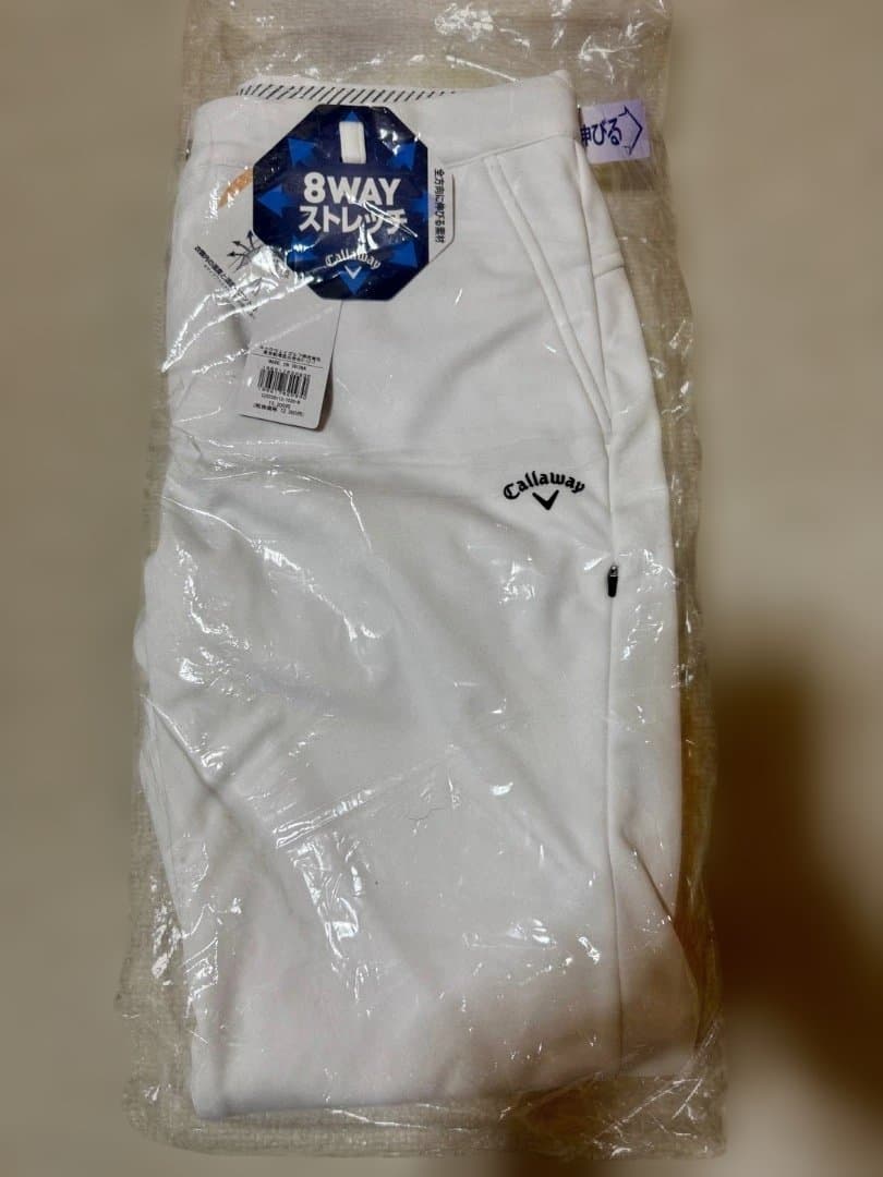 新品【Callaway】キャロウェイ ゴルフパンツ ホワイト Mサイズ