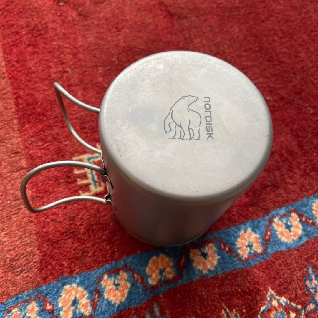 激レア 取手付きnordisk チタン ダブルウォールマグ 450ml