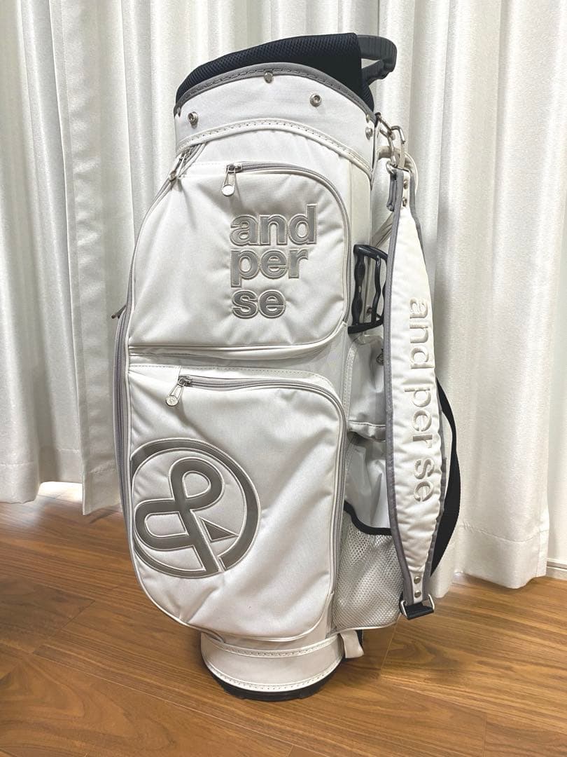 and per se キャディバッグ ホワイト　アンパスィ