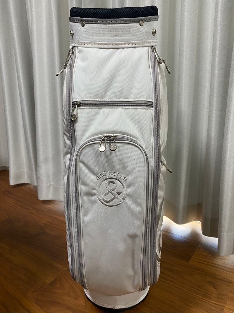 and per se キャディバッグ ホワイト　アンパスィ
