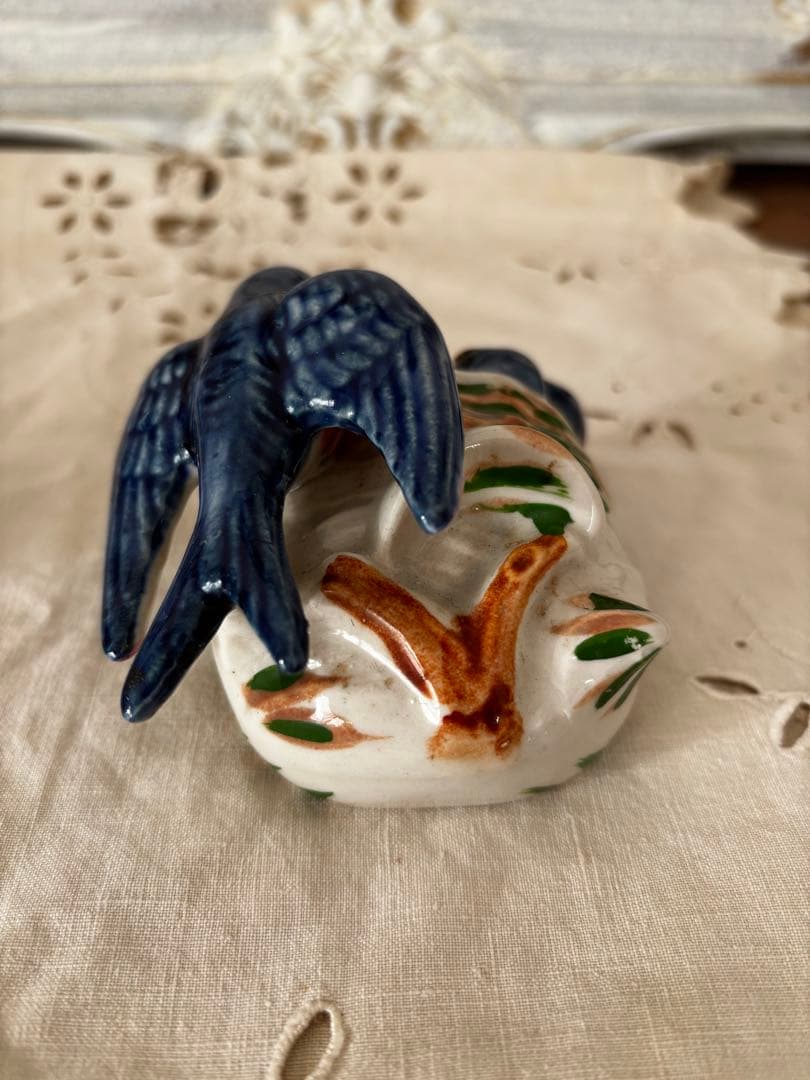 ツバメの巣　陶器　壁掛け　ブロカント　蚤の市