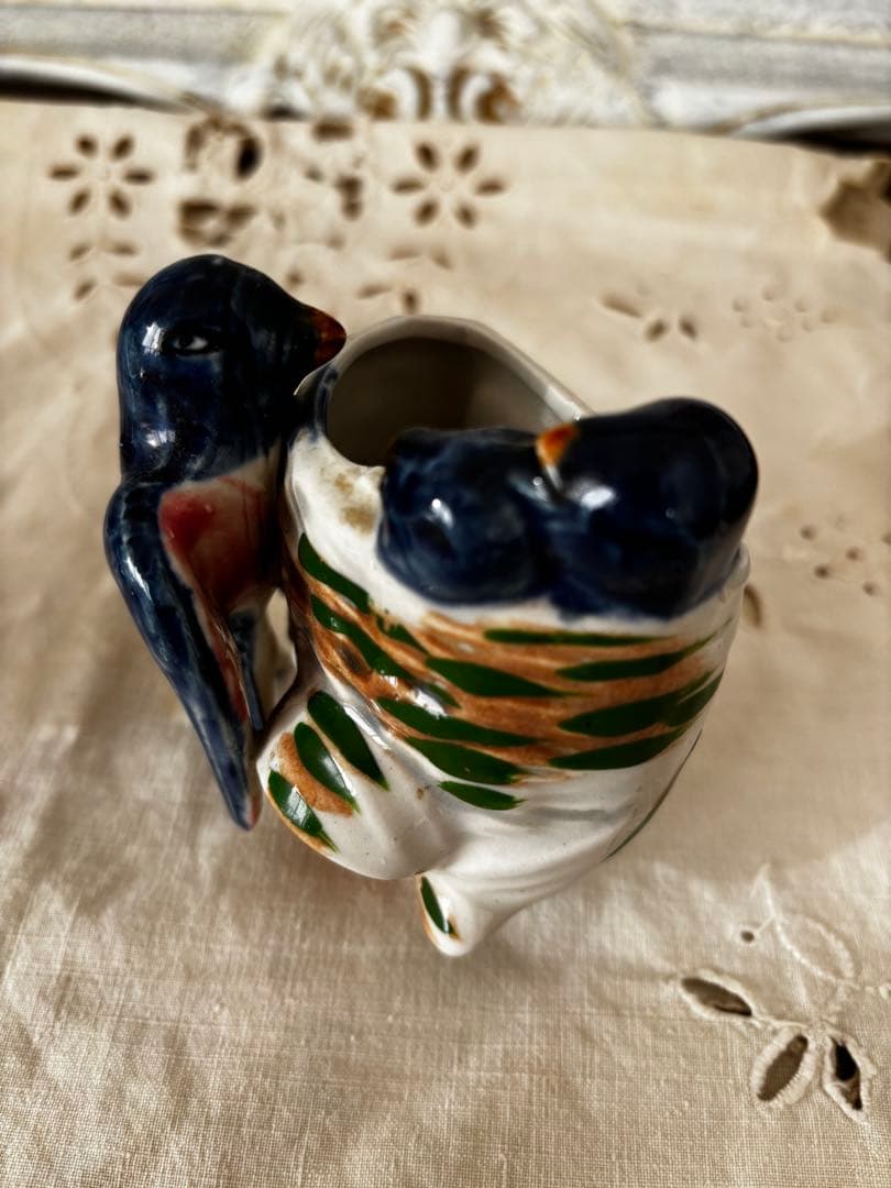 ツバメの巣　陶器　壁掛け　ブロカント　蚤の市