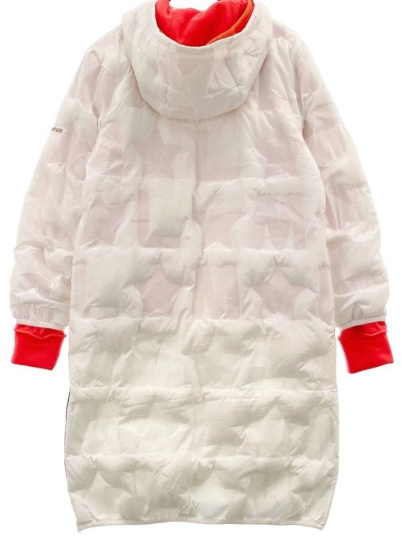 【新品】マークアンドロナ・ロングダウン・2WAYフード付ダウン・ホワイト 46