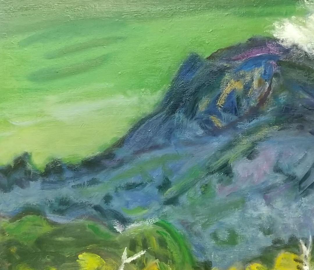 F8 「浅間山」絵画 油絵