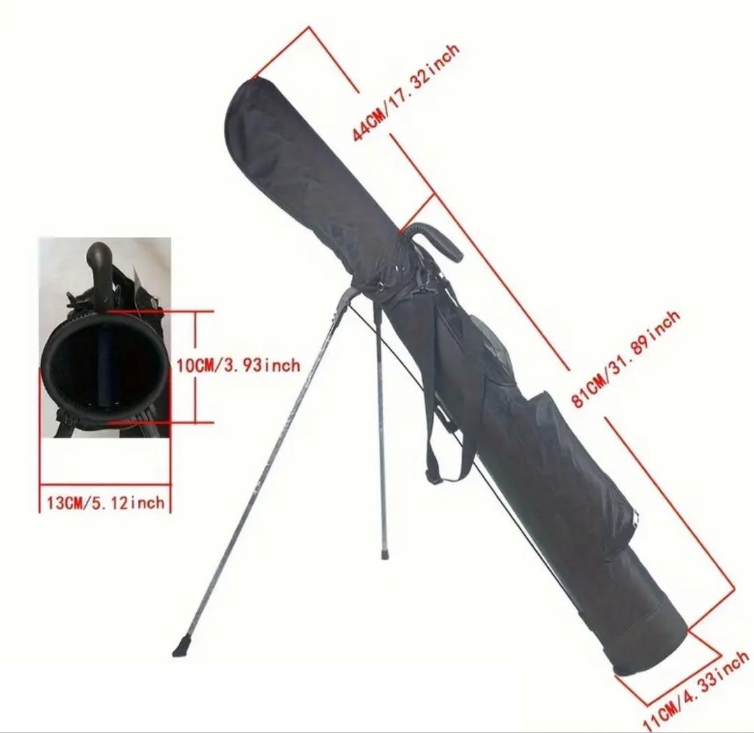 新品　軽量スタンド　ゴルフサブキャディバッグ　ブラック