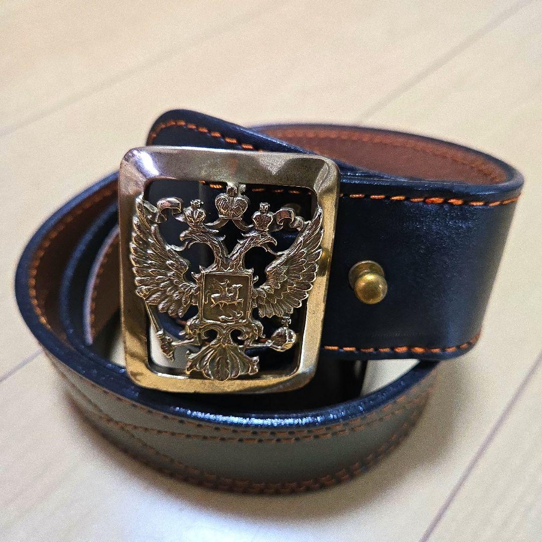 ロシア軍 stich profi製 ブロンズ双頭の鷲 100%革ベルトサイズ 1