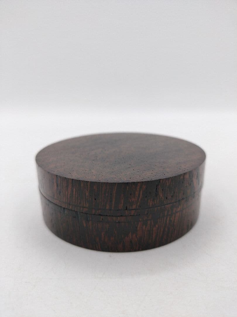 c750【新品・未使用品】 香合 鉄刀木 福田芳朗 山中 木箱 茶道具