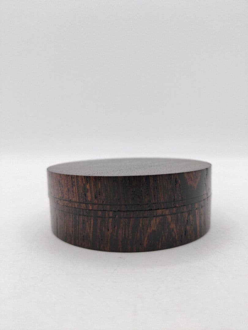 c750【新品・未使用品】 香合 鉄刀木 福田芳朗 山中 木箱 茶道具