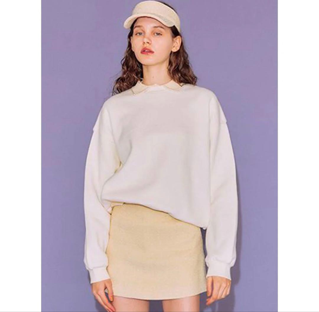 EIMY GOLF スウェット パール付シャツ スカート 靴下 ゴルフ4点セット