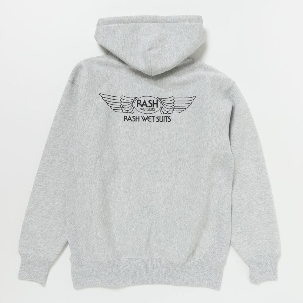 RASH WETSUITS 2026 羽バックフルジップパーカー アッシュ XL
