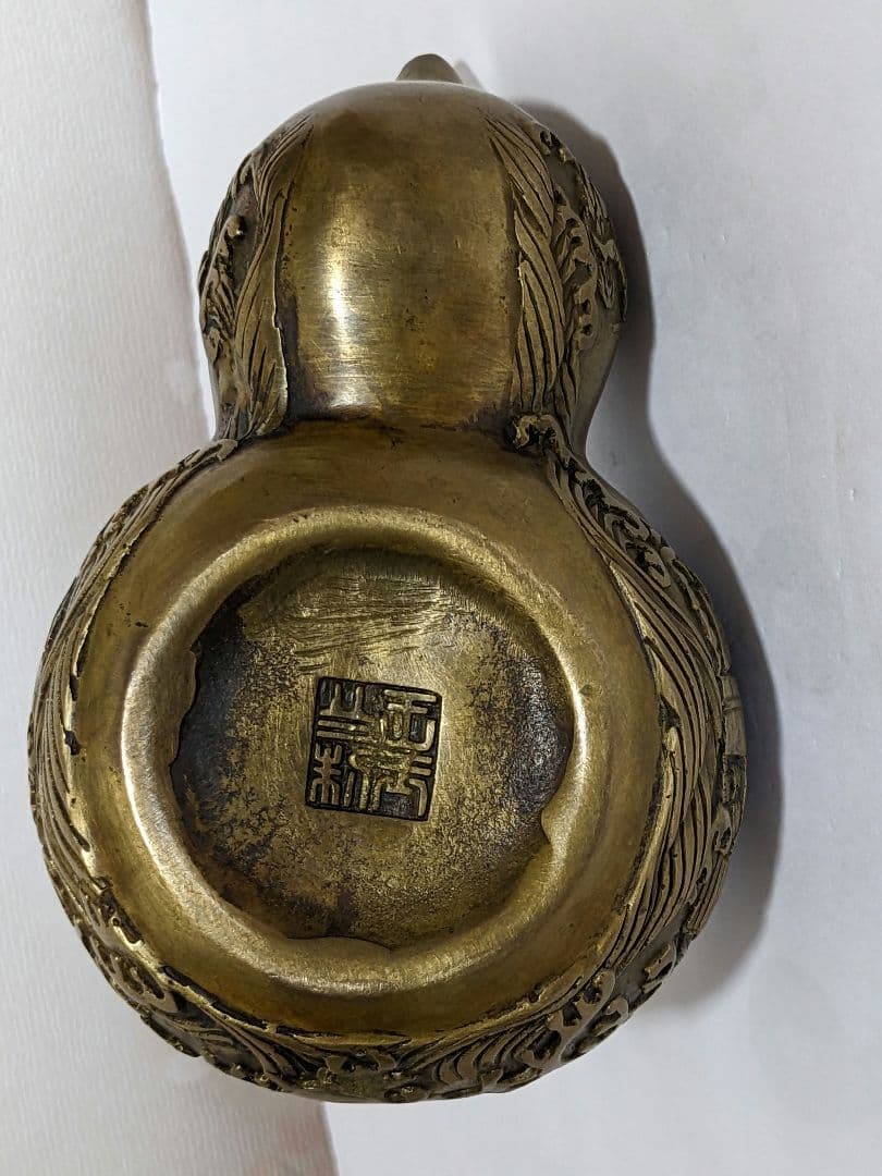 ⭐中国古玩古美術 西遊記絵巻 銅製 瓢型 酒注 アンティーク 骨董品コレクション