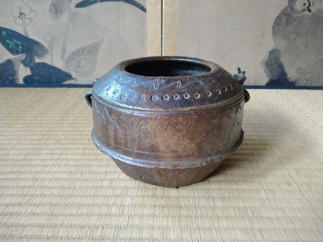 江戸初期～前期　内ヶ磯窯古高取水指　骨董　古美術　茶道具　朝鮮唐津　珍品