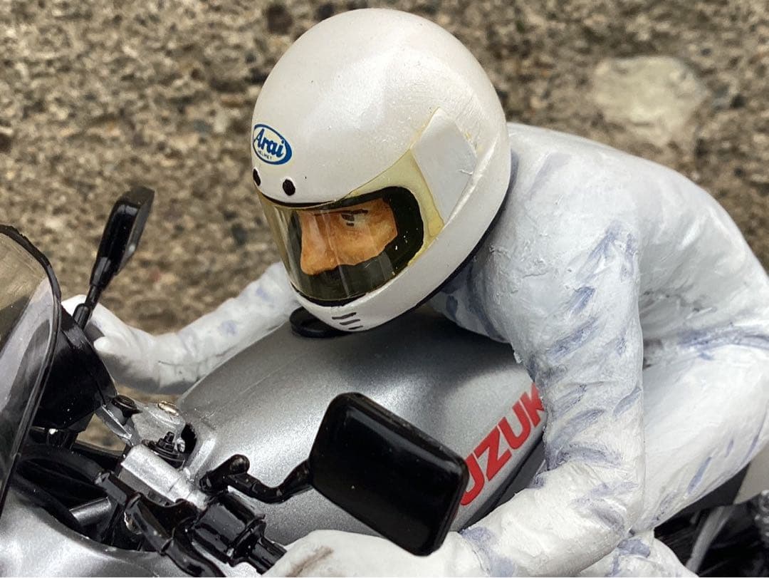 バイクプラモデル　タミヤ1/12 スズキカタナ　フィギュア付き