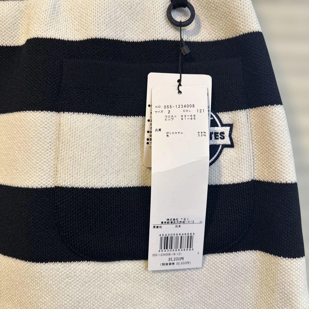 PEARLY GATES 新品ニットスカート ボーダー