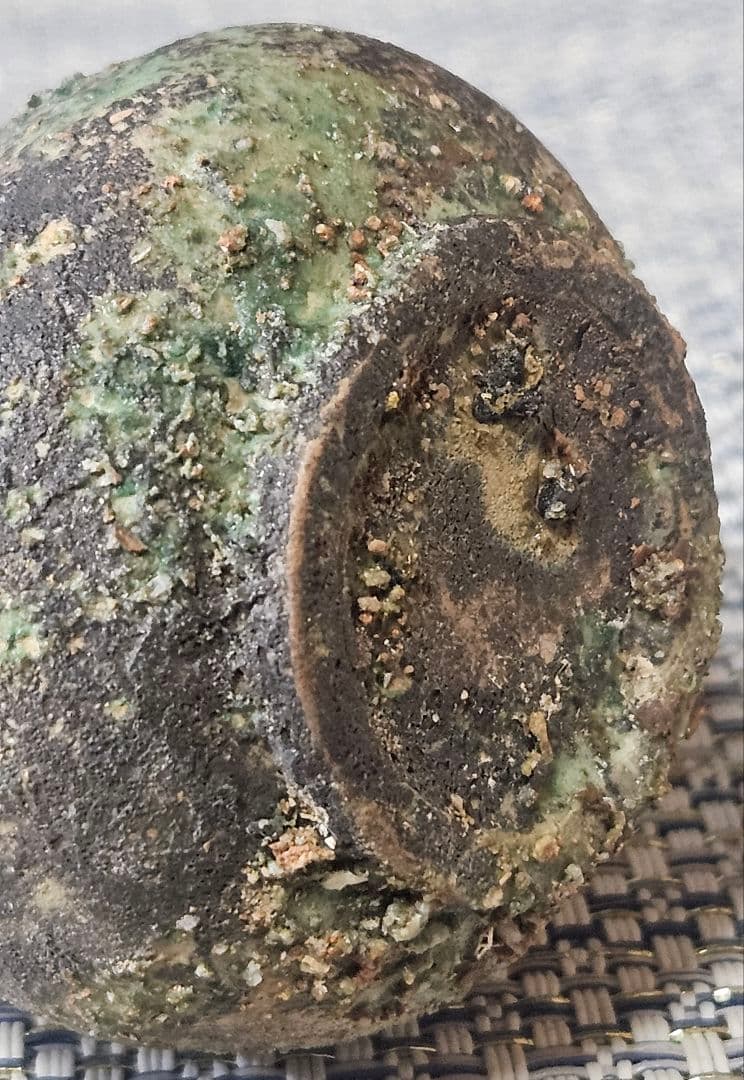 古代中国〜中国南方古陶磁器　中国古美術　漢時代　漢緑釉　瓢形小壺　鼻煙壺　古代壺