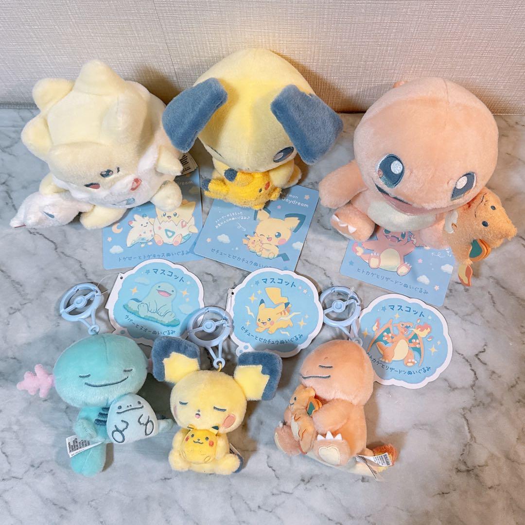 【6点セット】ポケモン ぬいぐるみ Little Daydream マスコット