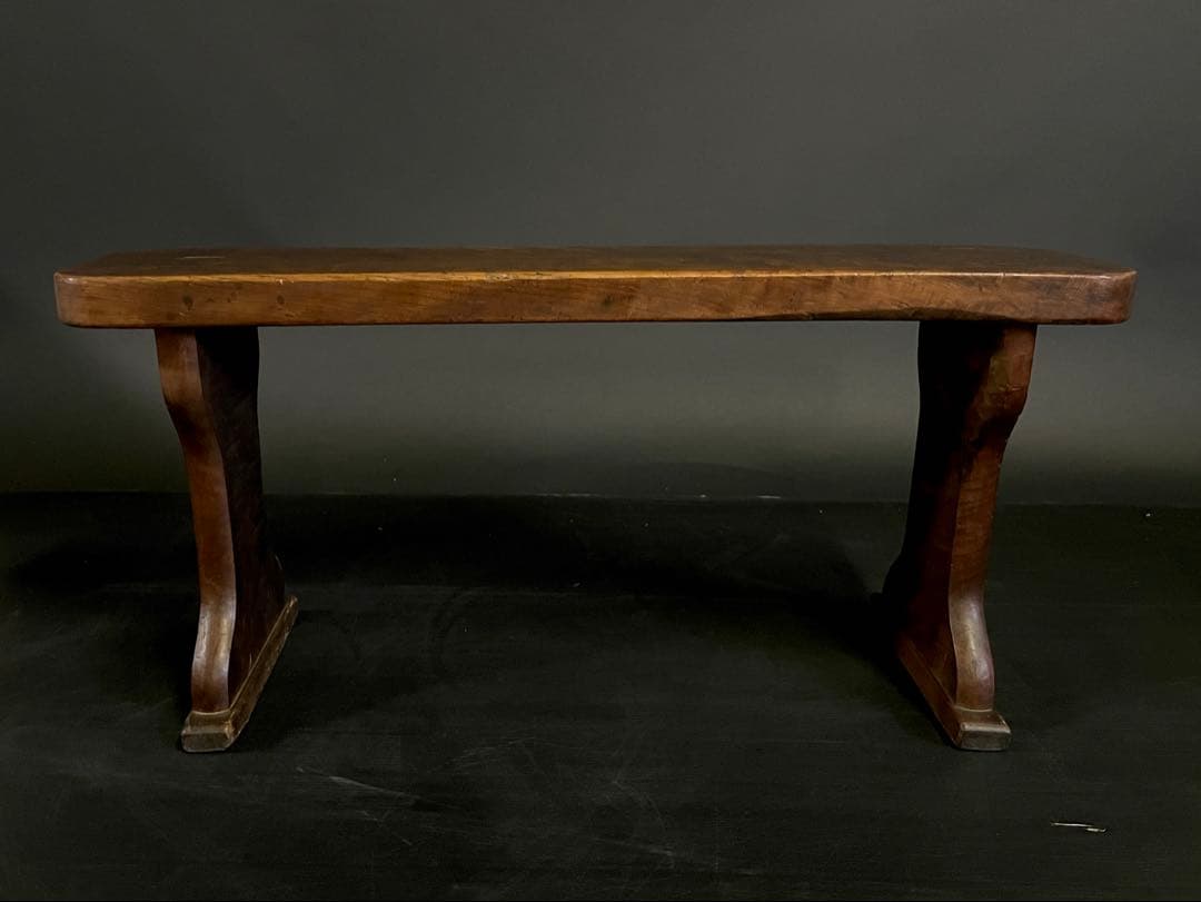 『母』 脇息 肘置 肘掛 木製 特大70cm 民藝 古民具 (E)