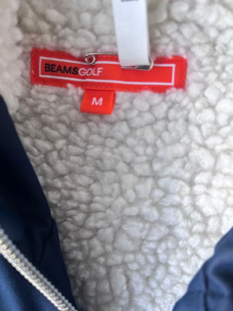 Beams Golf フード付きジャケット ネイビー　防寒　アウター