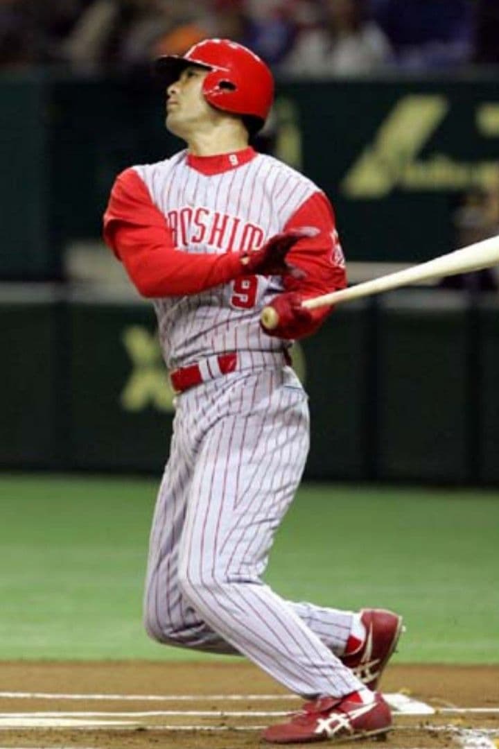 【当時物】広島　東洋　カープ　緒方　ビジター　ユニフォーム　デサント　S