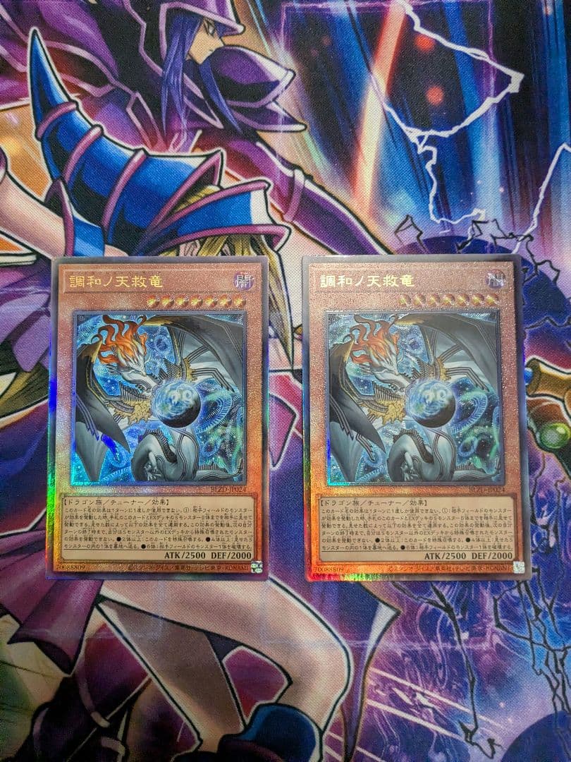 遊戯王　調和ノ天救竜　レリーフ2枚