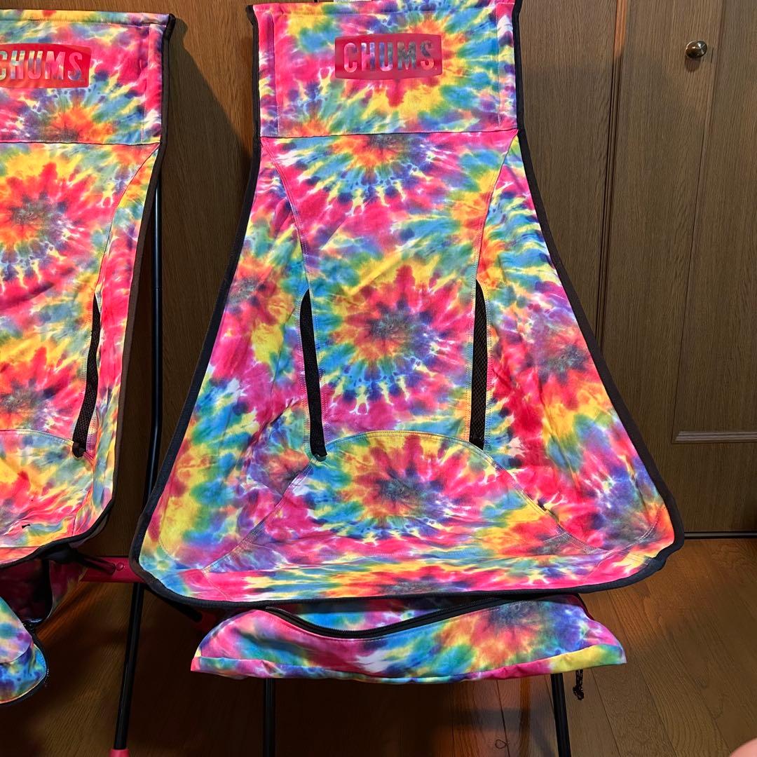 【CHUMS レア】完売品　タイダイ　2個セット　チャムス　キャンプ　椅子　イス