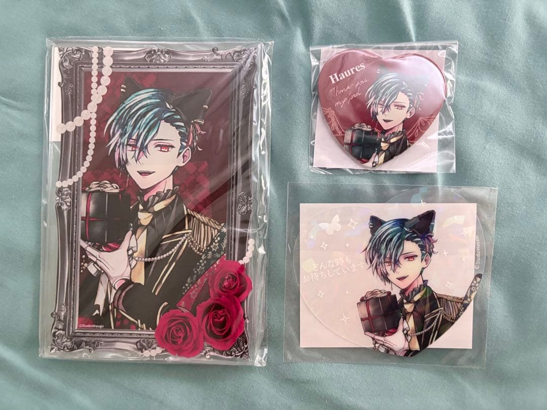 ハウレス アクリルボード ハート缶バッジ クリアカード ナンジャ あくねこ