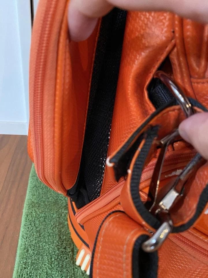 本間ホンマ ツアーワールド オレンジ 多機能カートバッグ ゴルフ　キャディバッグ