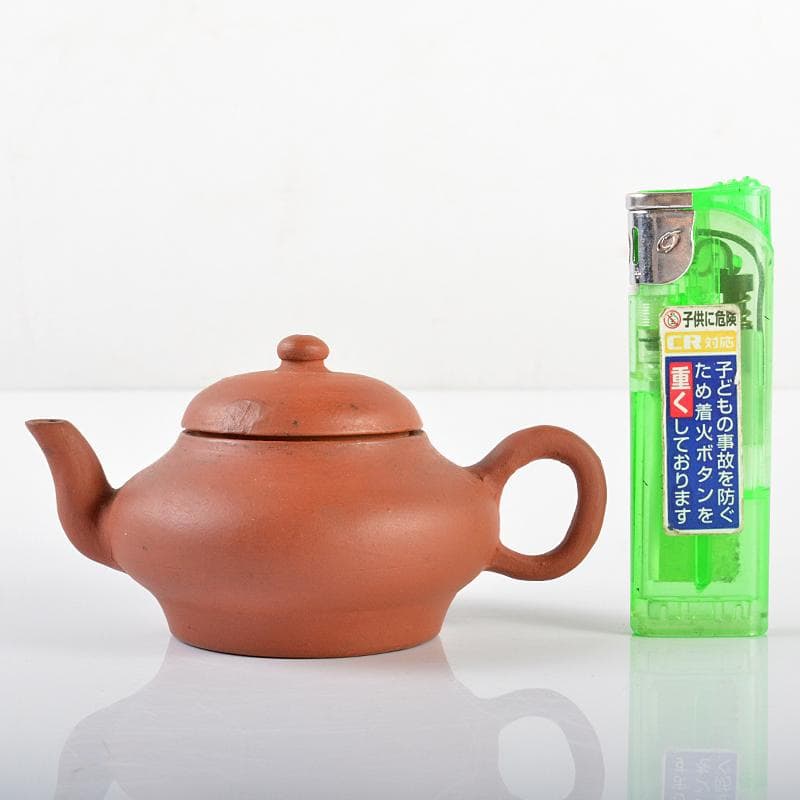 中国　荊渓恵孟臣製　 紫砂　朱泥　急須　茶壷　V　R6235