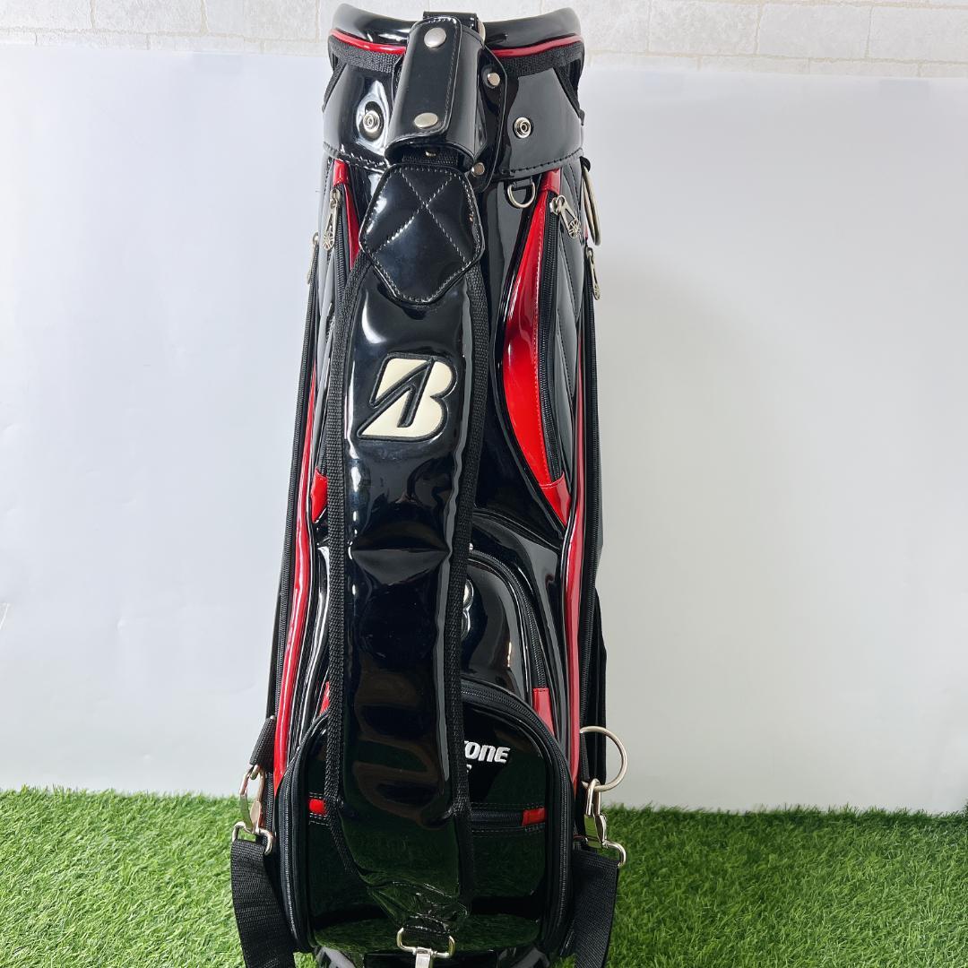 BRIDGESTONE ブリヂストン エナメル 3点式 黒 キャディバッグ