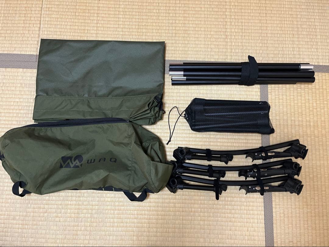 WAQ インフレータブルマット 8cm 2WAYコットセット