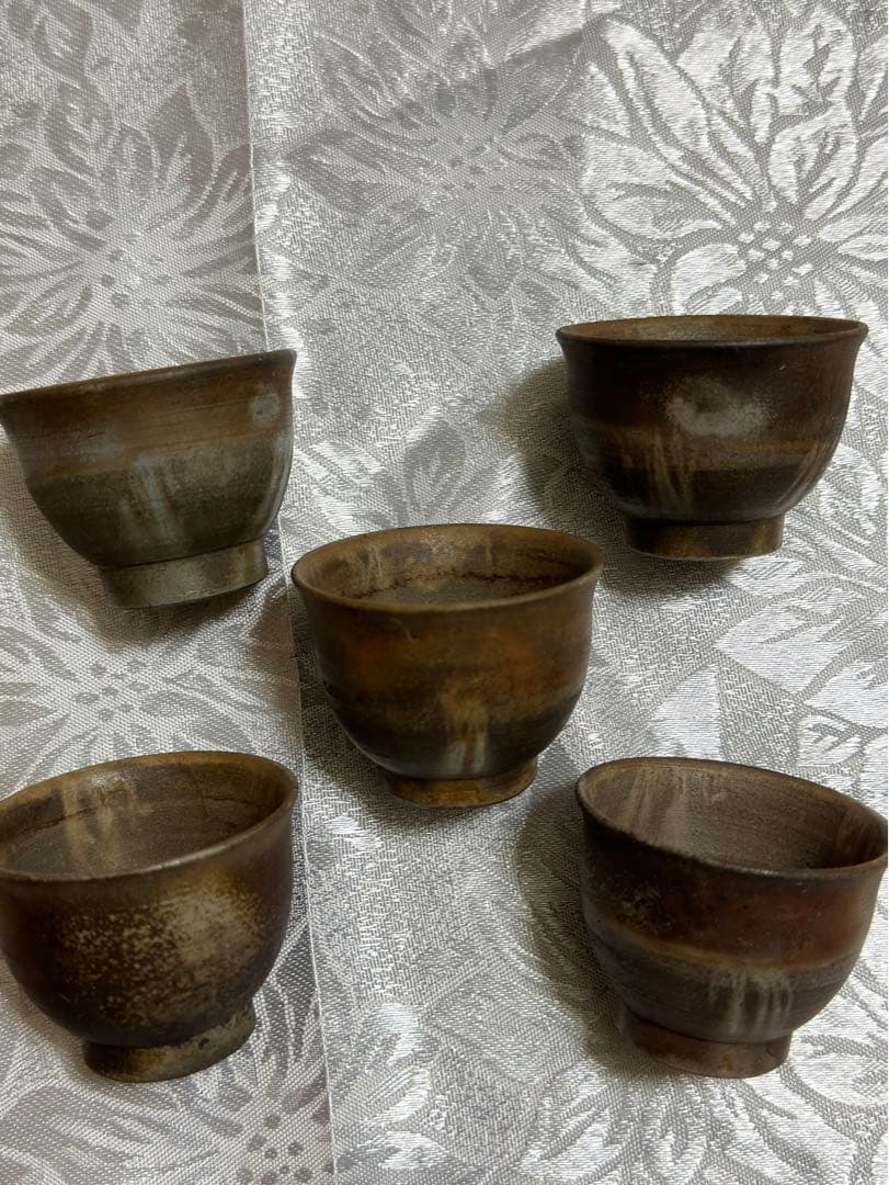 ぐい呑み5個　刻印あり　藤原健