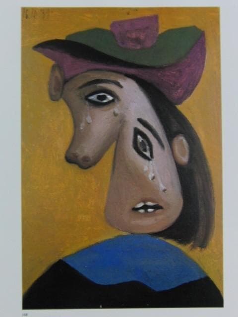 ピカソ(PICASSO)【涙を流す女】、高級画集画、状態良好、新品高級額装付