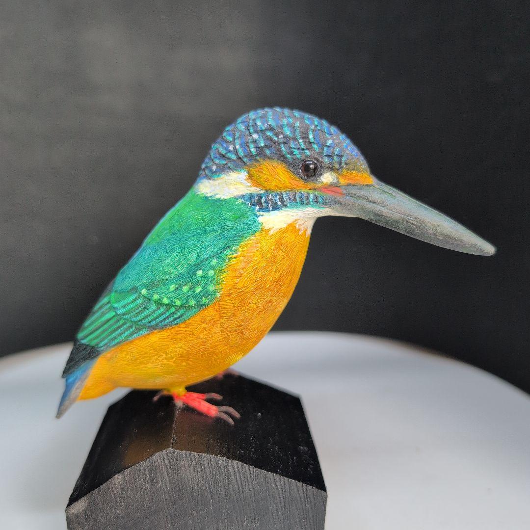 コーヒーヤロウさま専用　カワセミ バードカービング　　野鳥彫刻　木彫りの野鳥