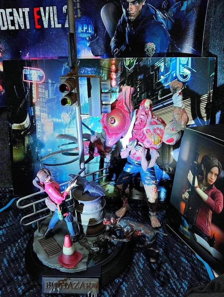 CAPCOM.[バイオハザード②(クレア＆バーキン＆ジオラマ台座)]