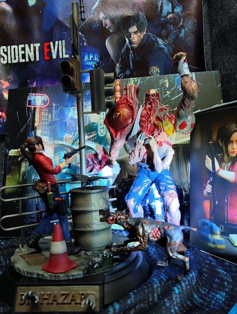 CAPCOM.[バイオハザード②(クレア＆バーキン＆ジオラマ台座)]