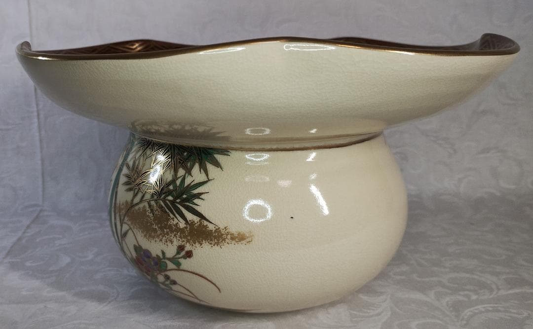 茶道具 砂金袋 城岳造 仁清写 水指