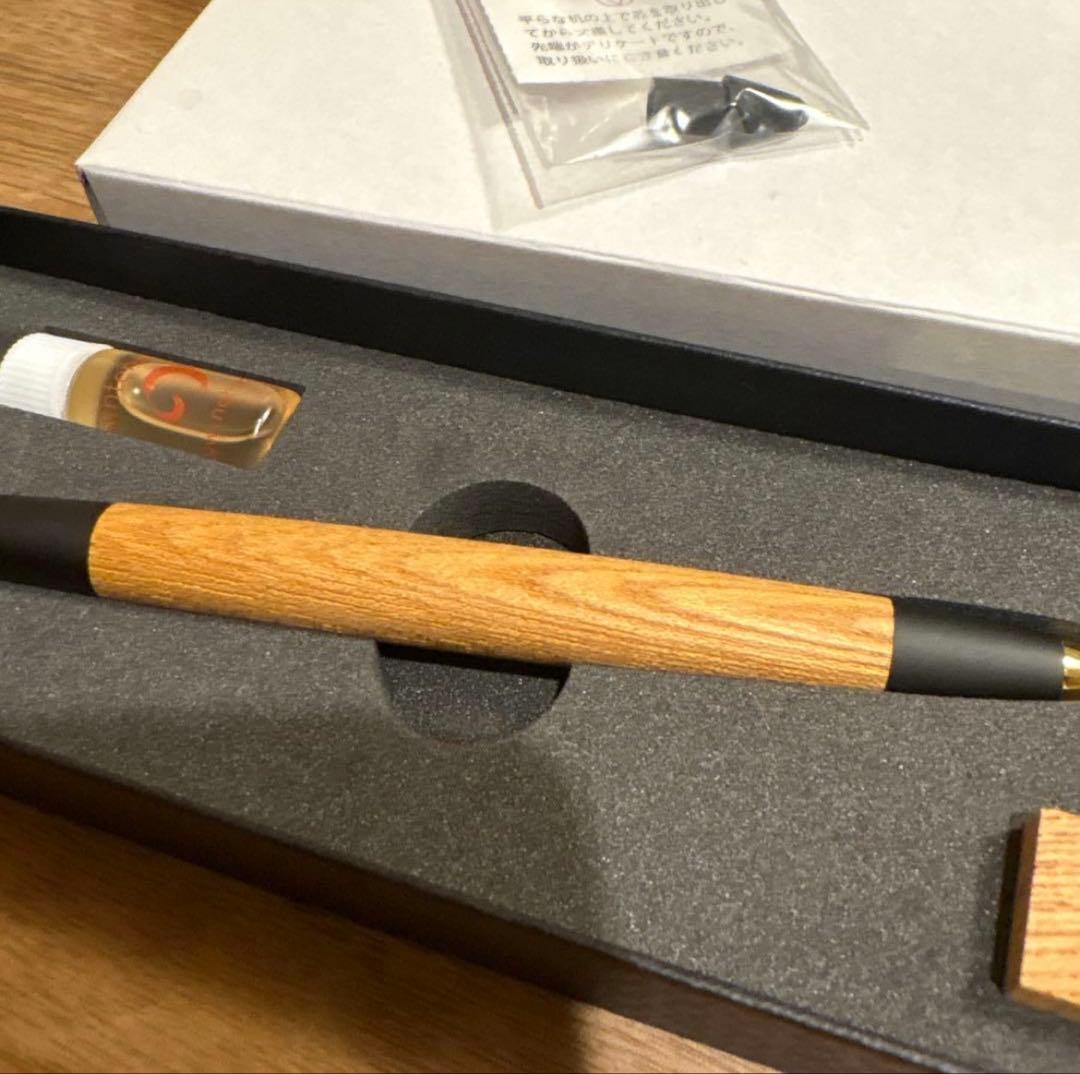 【野原工芸 欅シャープペンシル 0.5mm ゴールド金具】　新品、未使用