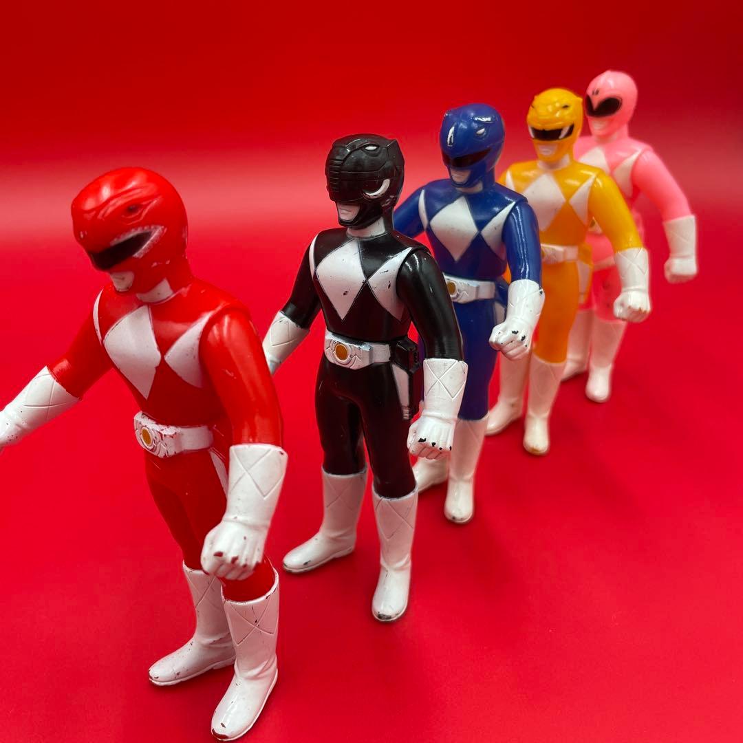 希少　当時物　恐竜戦隊ジュウレンジャー　ソフビ　フィギュア 5体セット