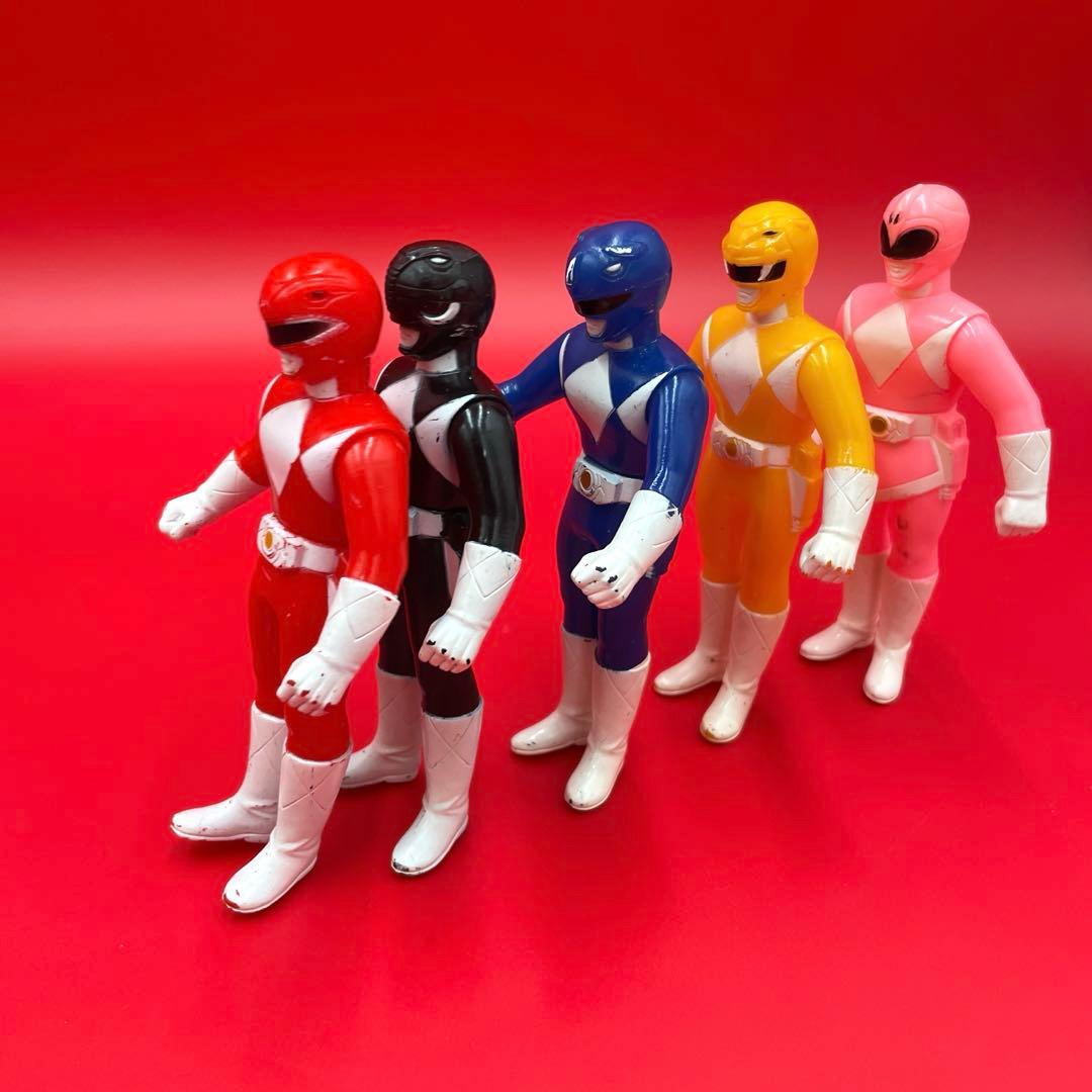 希少　当時物　恐竜戦隊ジュウレンジャー　ソフビ　フィギュア 5体セット