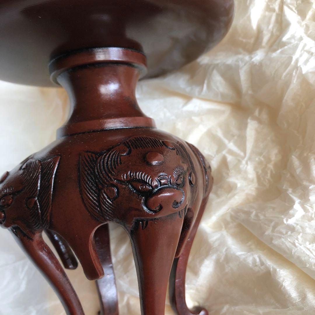 蠟型鋳銅　燭台　銀雅堂　木箱入