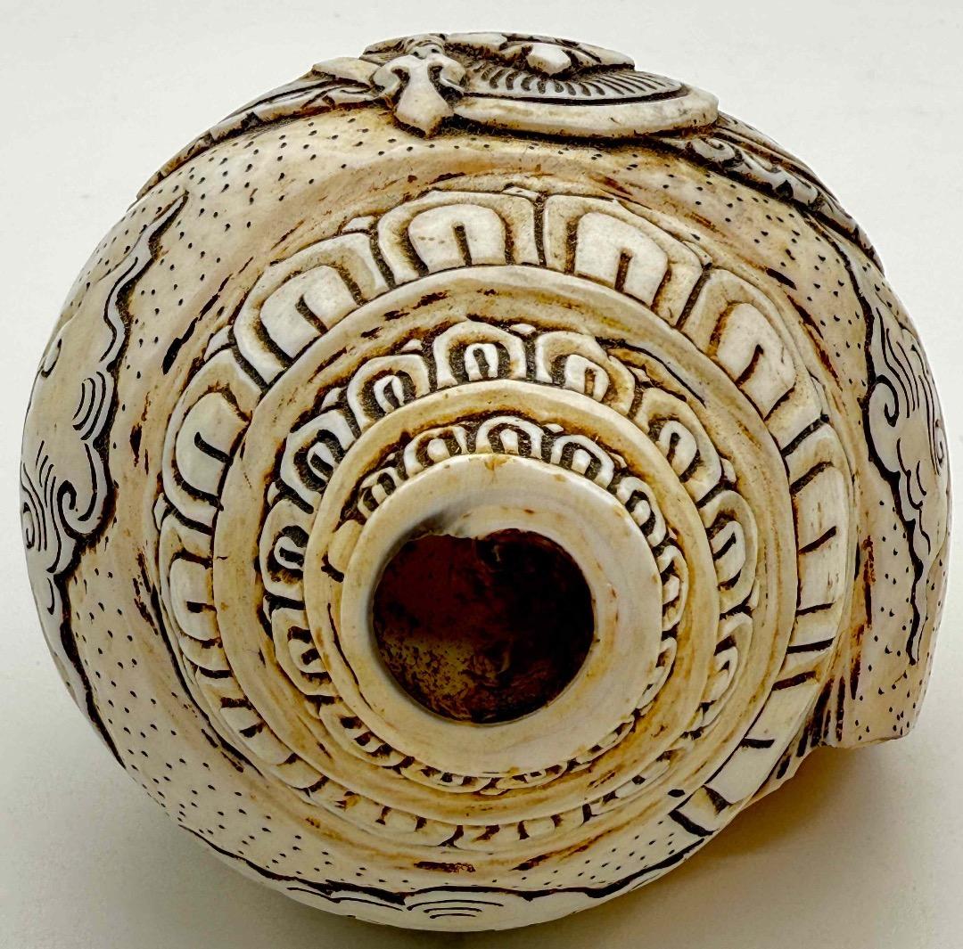 ◆チベット密教法具　法螺貝（シャンカ）パドマサンババ(グル・リンポチェ)-3