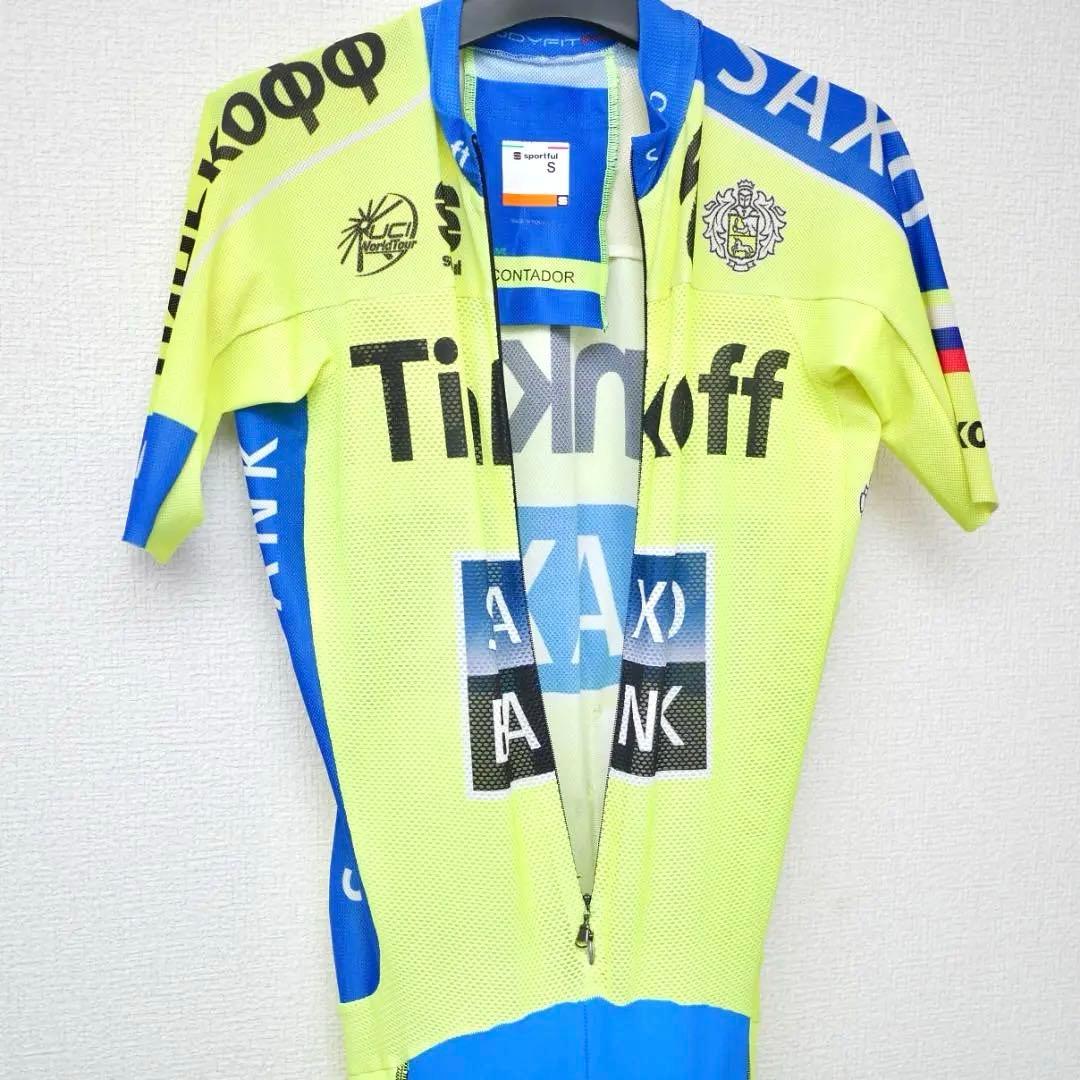 選手支給品 ティンコフサクソバンク コンタドール ロードスーツ スキンスーツ