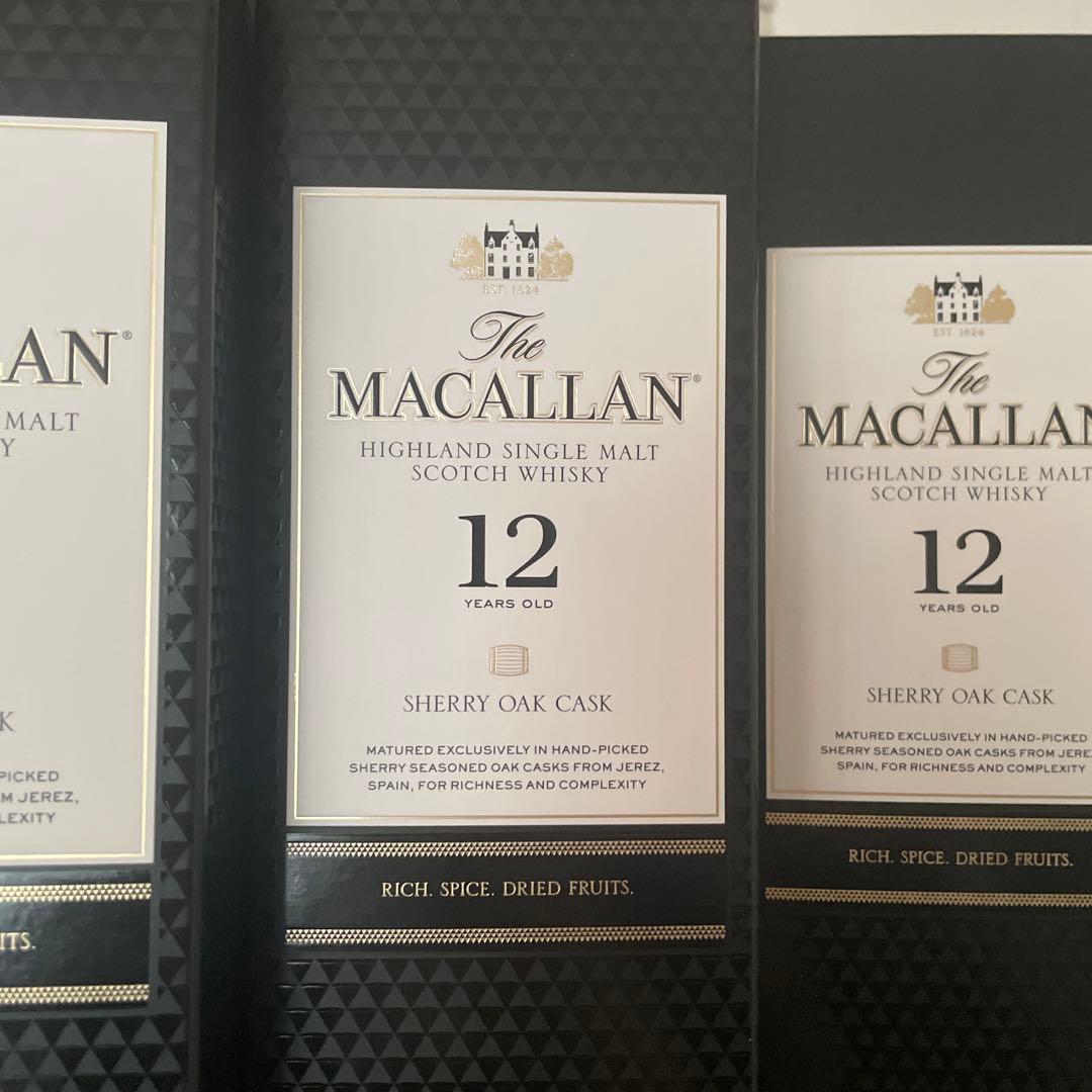 ザ　マッカラン　シェリーオーク　カスク　12年The Macallan ３本