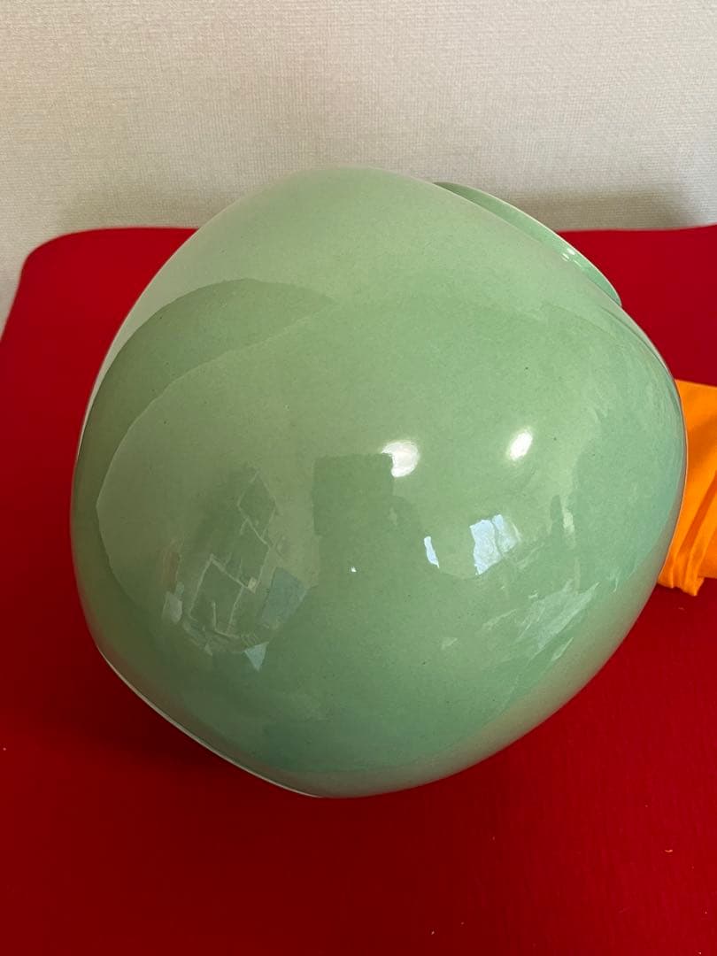 人間国宝 吉田美統 釉裏金彩 椿文 壷 共箱 共布 栞 Y32