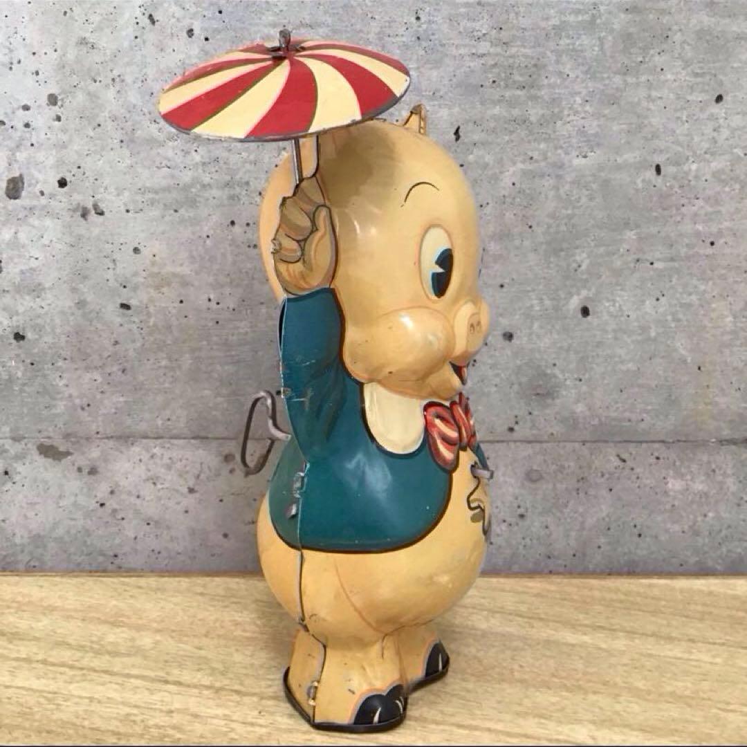 ポーキーピッグ 1930年代 ブリキ製 ラインマー 超レア