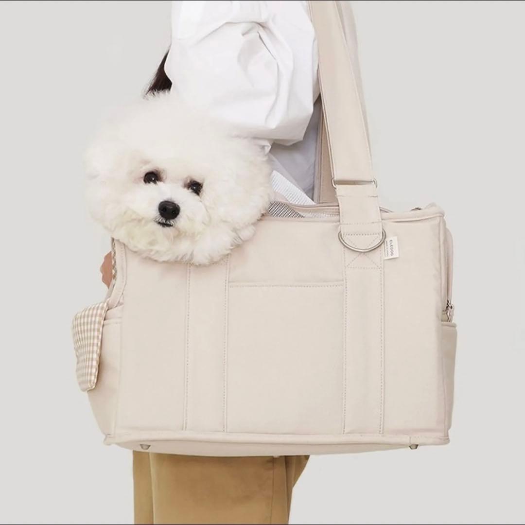 ELEDOG キャリーバッグ 小物付き Mサイズ アイボリー