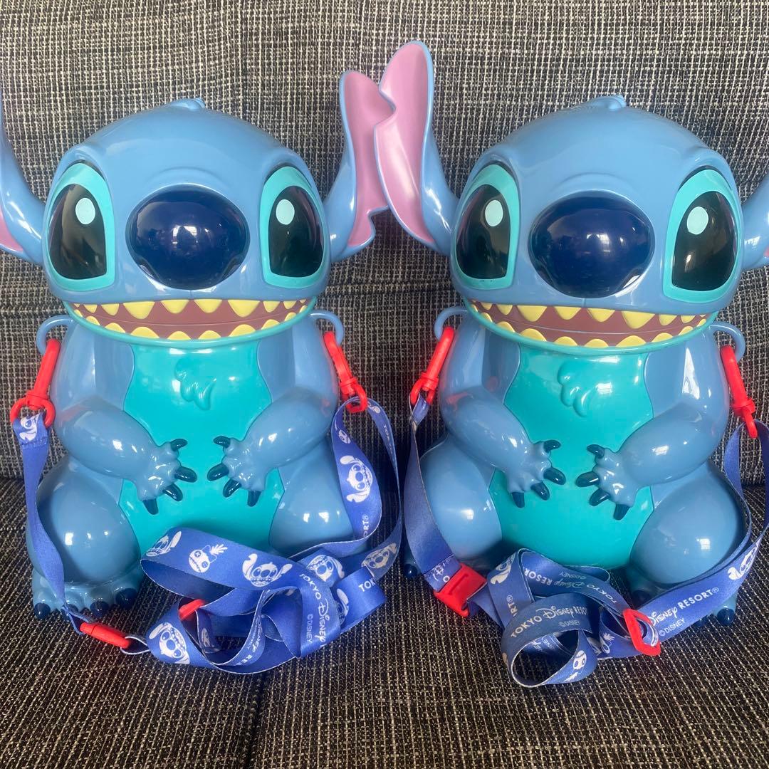 完売品♡廃盤　ディズニー　スティッチ　ポップコーンバケット　ペア　ケース