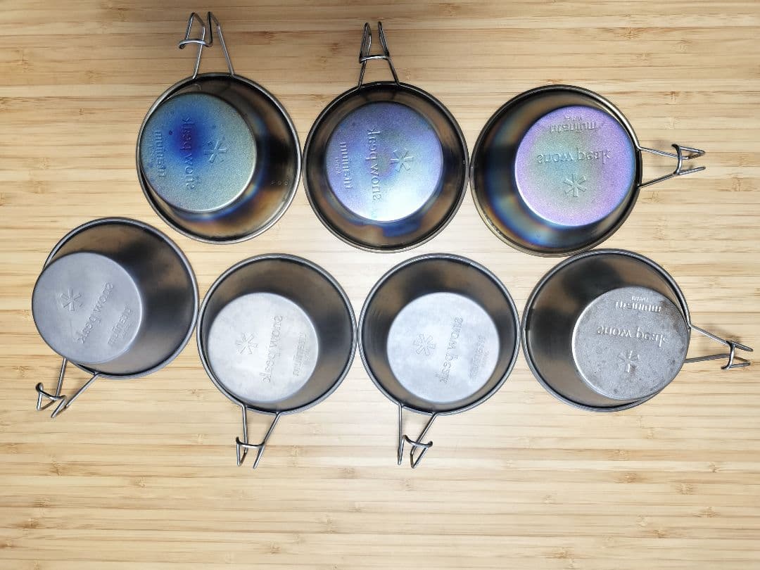  Peak シェラカップ 7個セット チタン製